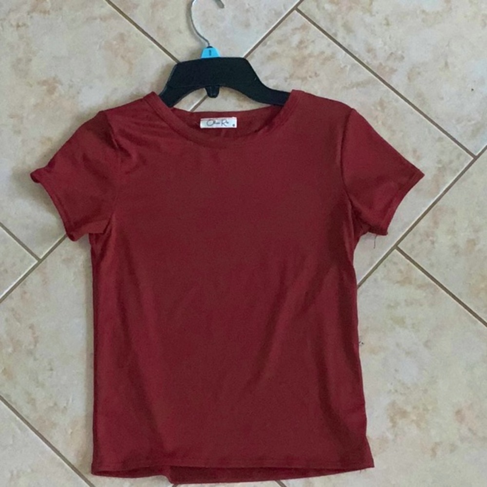 Basic red tee, from Olivia Rae. Size X-Small